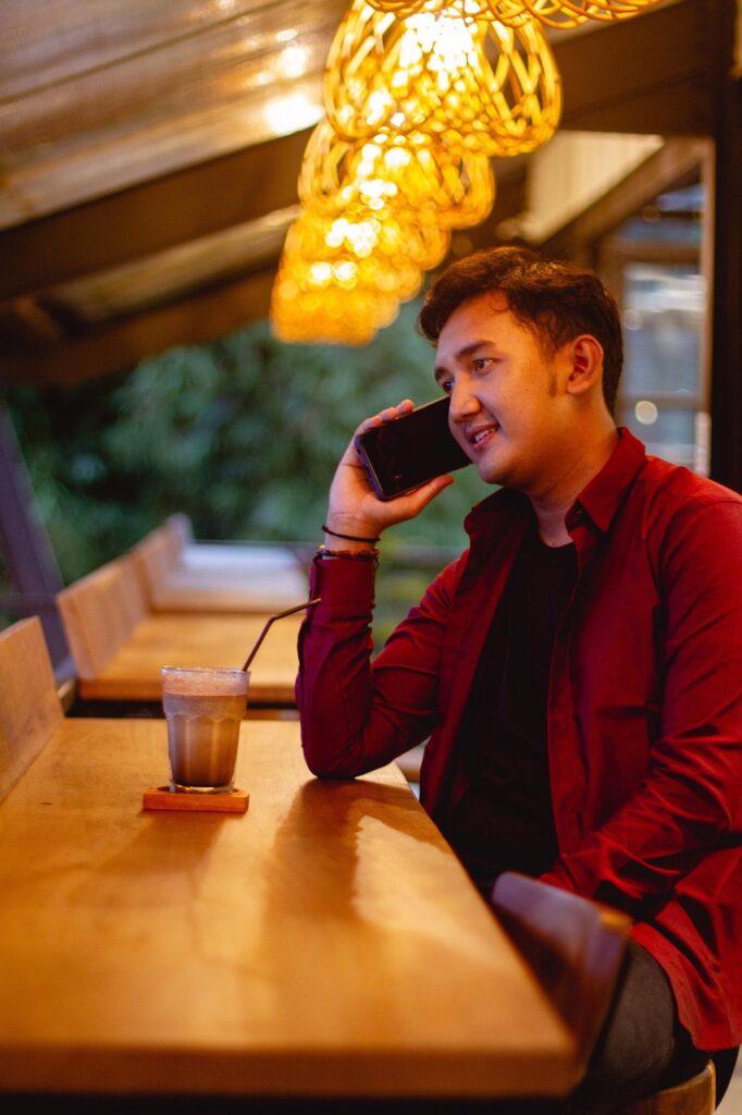 Home man, smart phone, portrait, sitting, calling, young man, businessman, professional, coffee break, cafe, work, lifestyle, calling, calling, calling, calling, calling